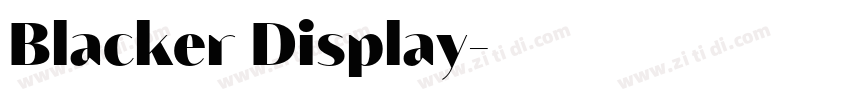 Blacker Display字体转换